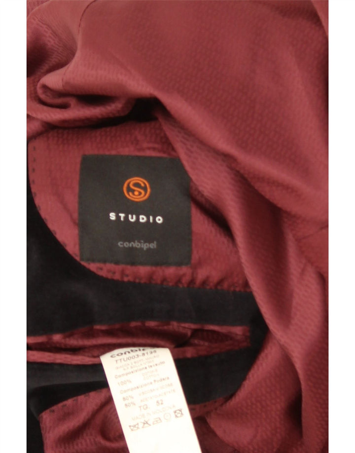Jaqueta blazer de veludo masculina Conbipel Studio 2 botões IT 52 grande algodão preto