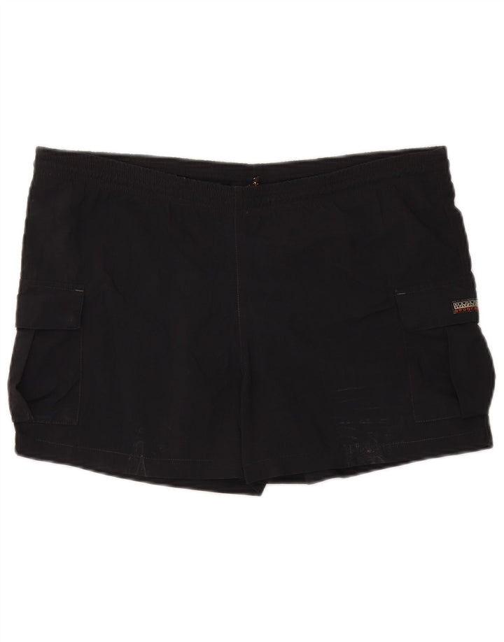 Napapijri Mens Geographic Shorts de natação médio preto poliamida