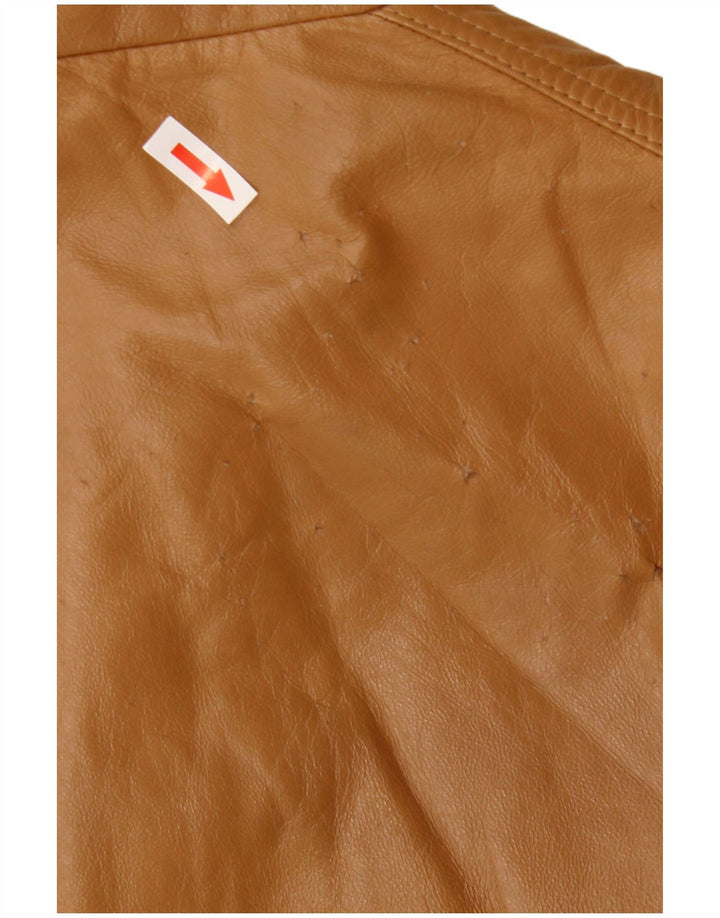 Casaco de couro masculino vintage IT 52 XL couro marrom