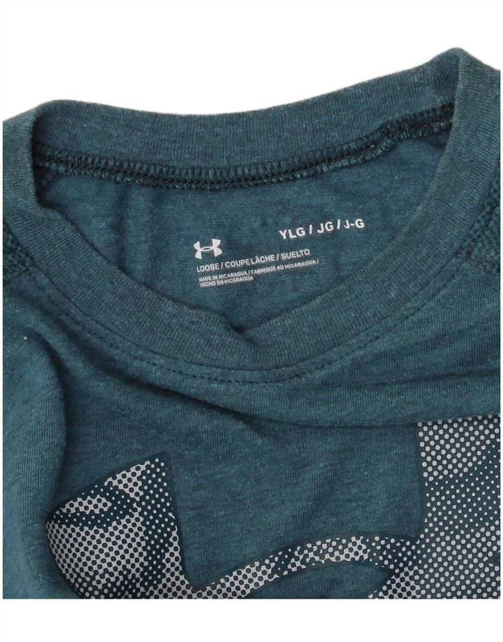 Camiseta gráfica Under Armour Boys 11-12 anos grande azul