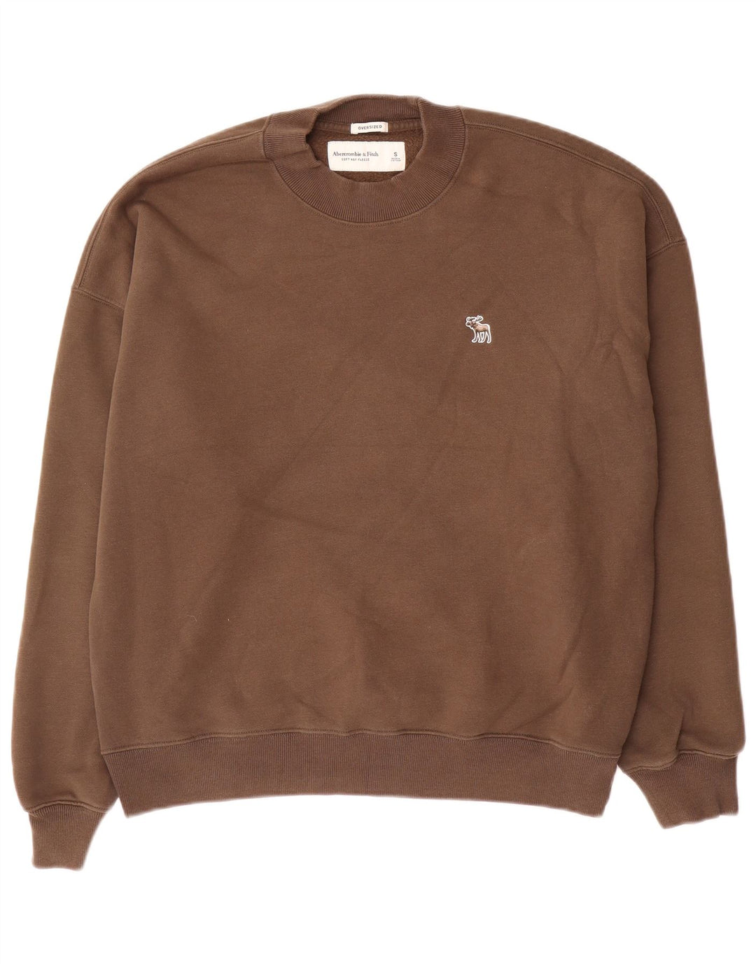 Abercrombie & Fitch moletom masculino grande de algodão marrom pequeno