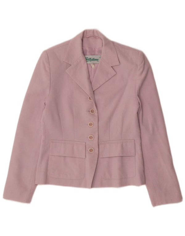 Jaqueta Blazer Feminina Chillytime com 5 Botões Reino Unido 8 Pequena Rosa