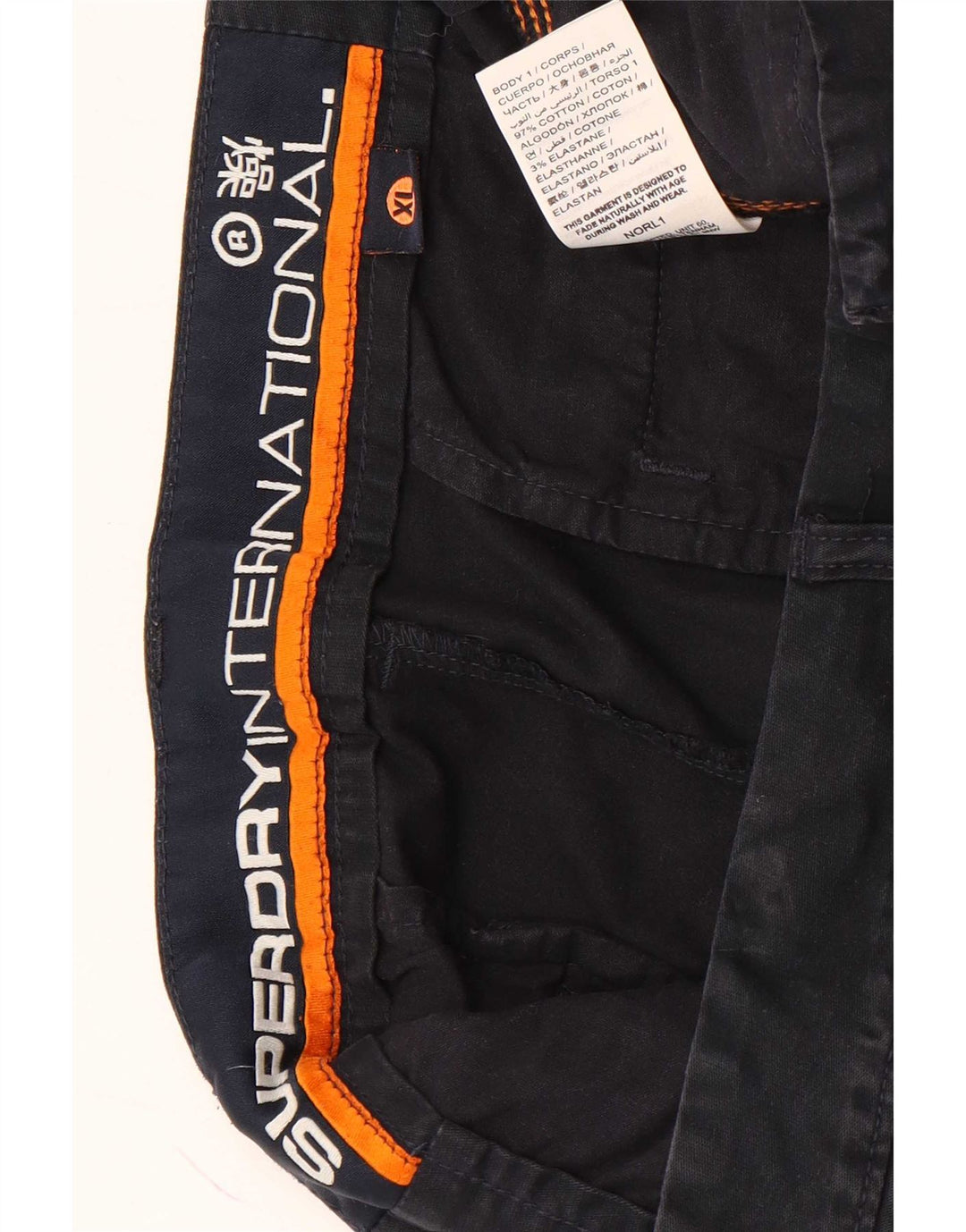 Shorts Chino Masculino Superdry XL W36 Algodão Preto