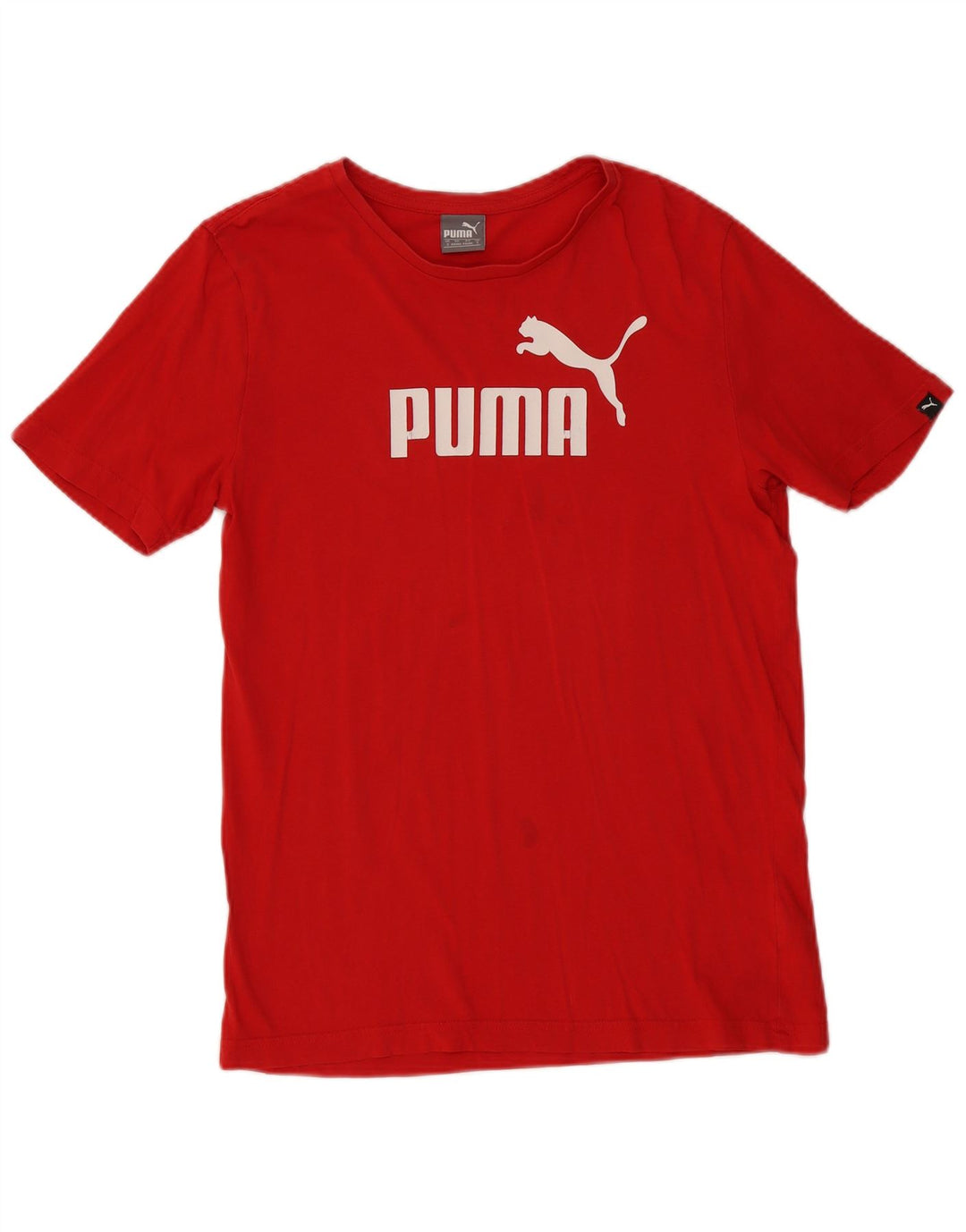 Camiseta masculina PUMA com estampa gráfica pequena vermelha