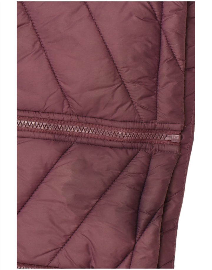 Jaqueta acolchoada com capuz feminina FAT FACE UK 10 pequena marrom nylon