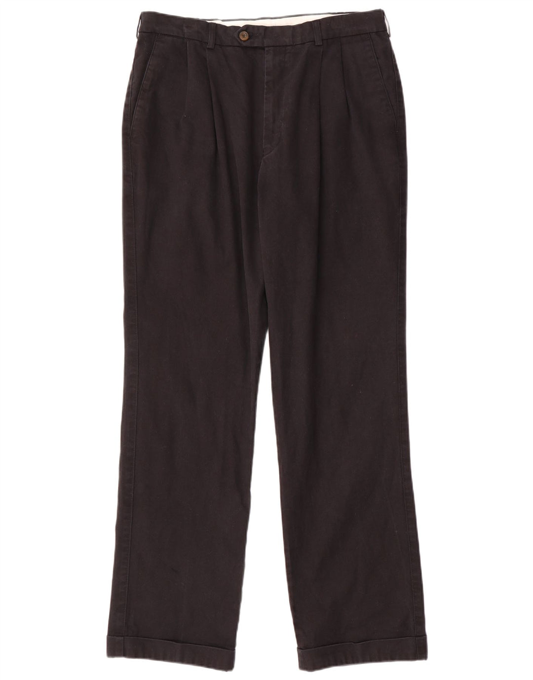 Calça masculina Marks & Spencer com pegged terno W34 L31 algodão preto