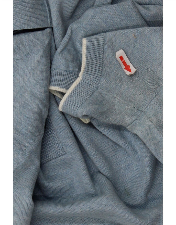 Camisa polo masculina Marks & Spencer XL azul algodão