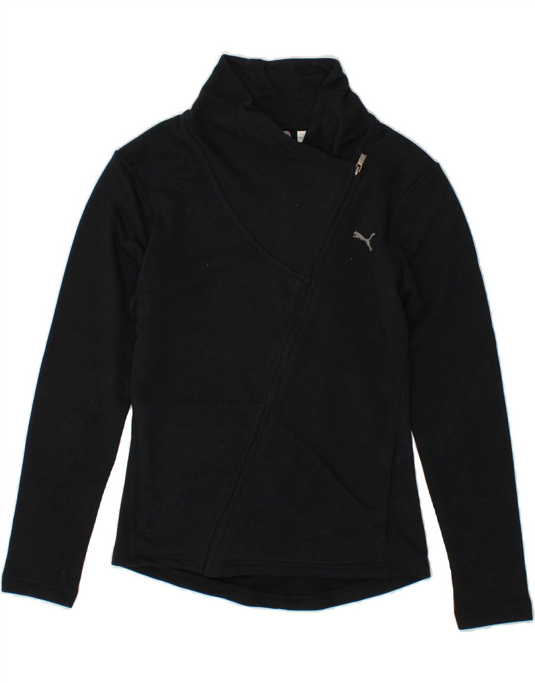 PUMA Womens Tracksuit Top Jacket UK 10 Pequeno Preto