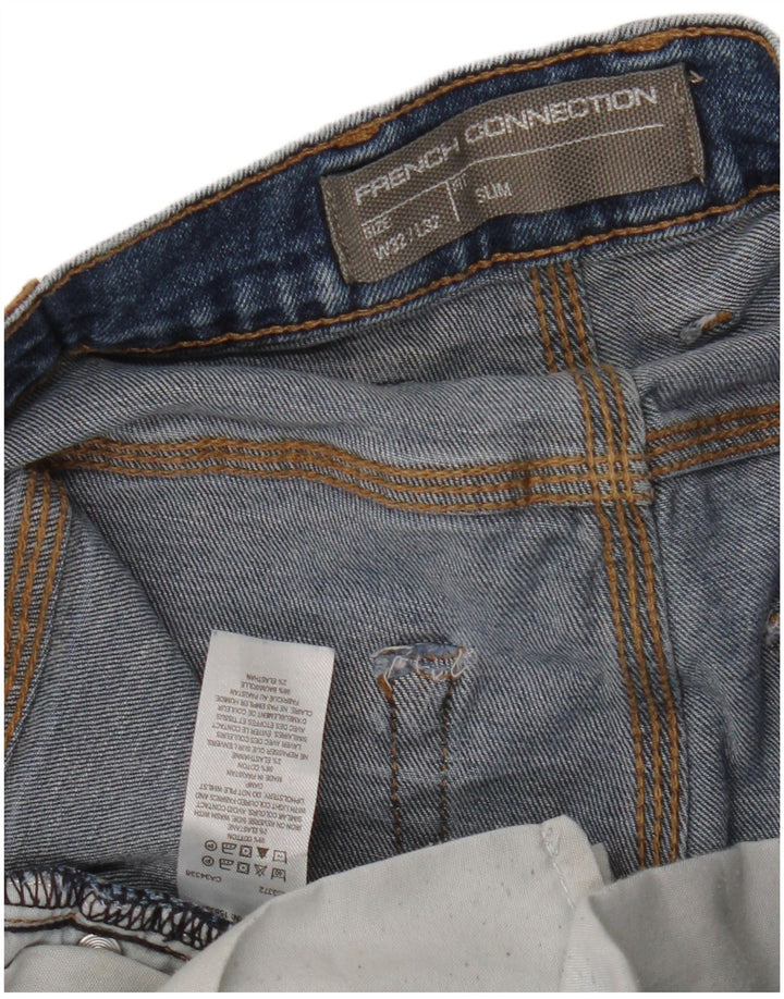 FRENCH CONNECTION Jeans feminino slim W32 L32 algodão azul