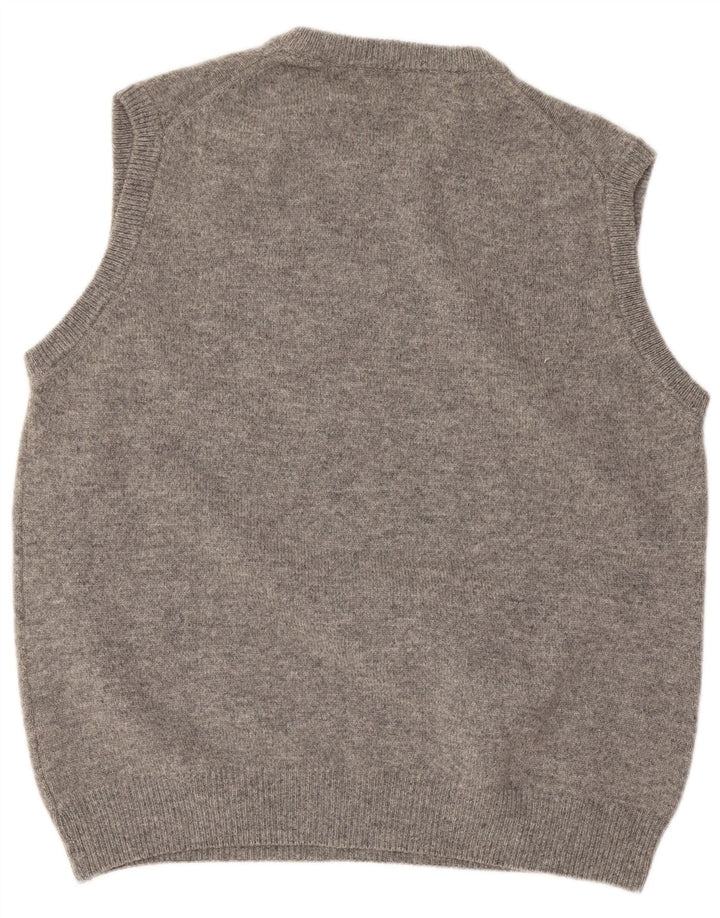 Camiseta regata masculina Henry Cottons grande lã virgem cinza