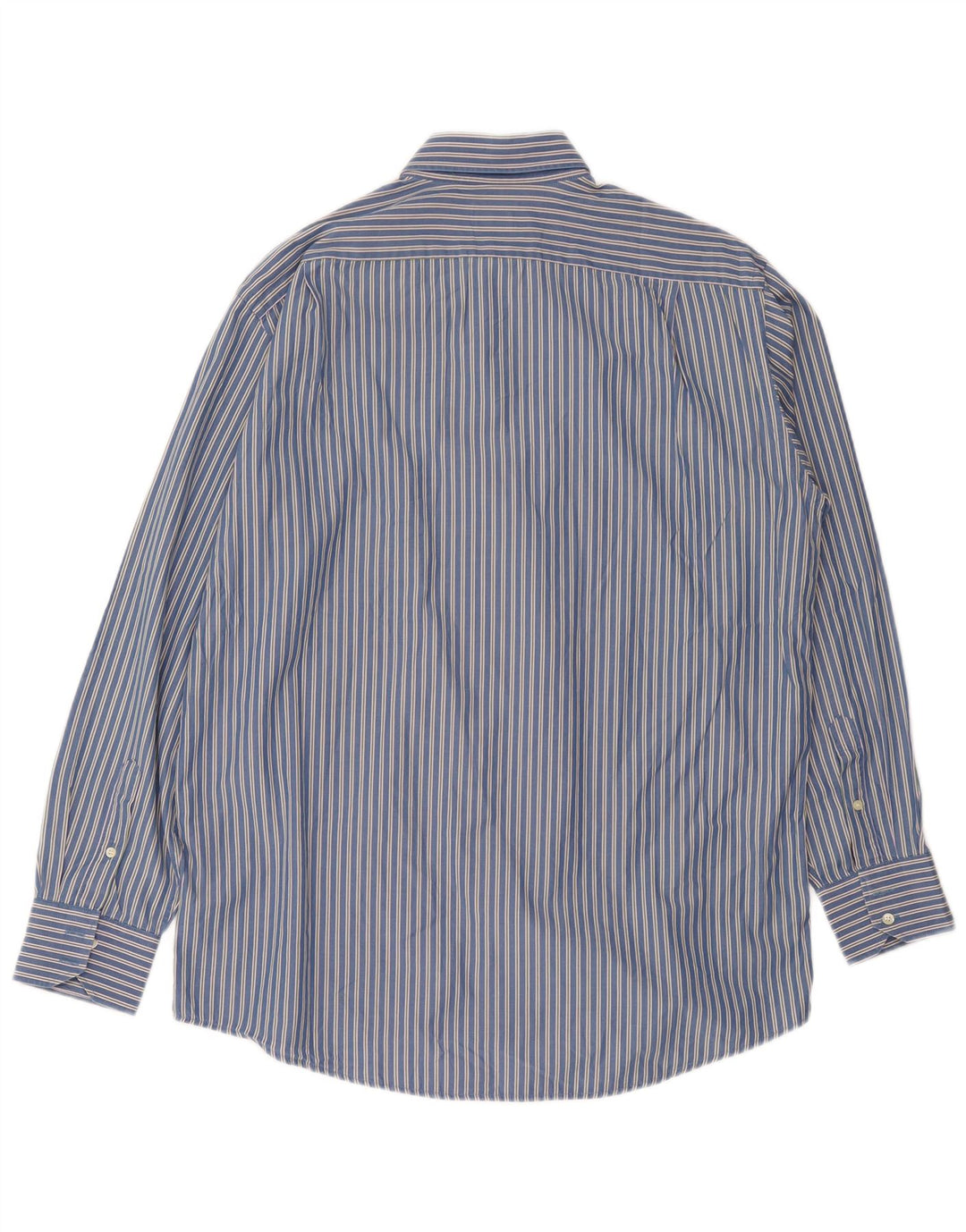 Camisa masculina LACOSTE tamanho 42 grande algodão listrado azul