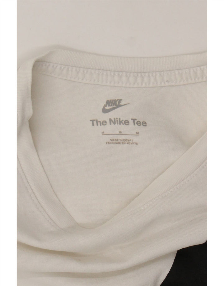 Camiseta gráfica masculina NIKE Top médio branco