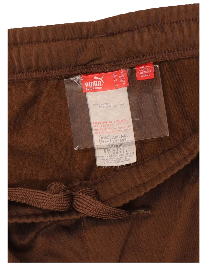 Calça de treino feminina PUMA UK 12 poliéster colorblock marrom médio