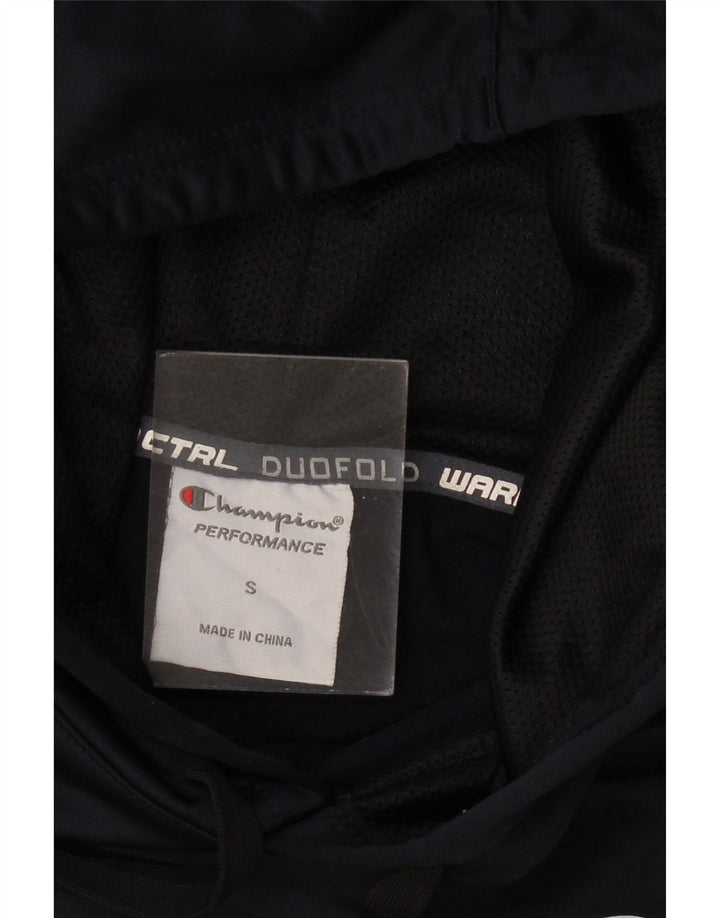 CHAMPION Suéter masculino com capuz pequeno azul marinho poliéster