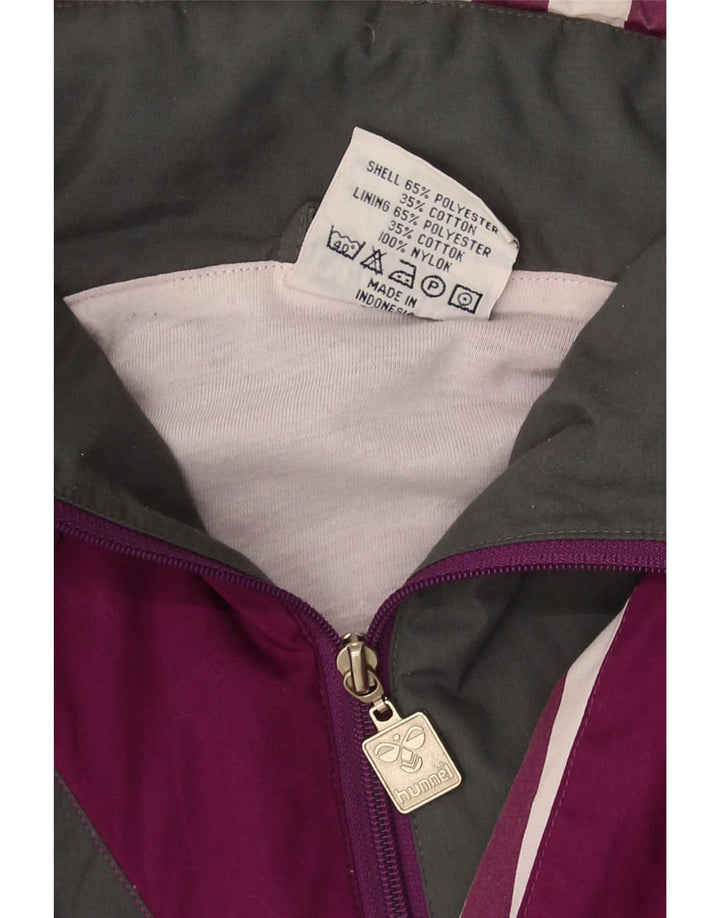 Hummel Pulôver masculino gráfico agasalho jaqueta superior 2XL bloco colorido roxo