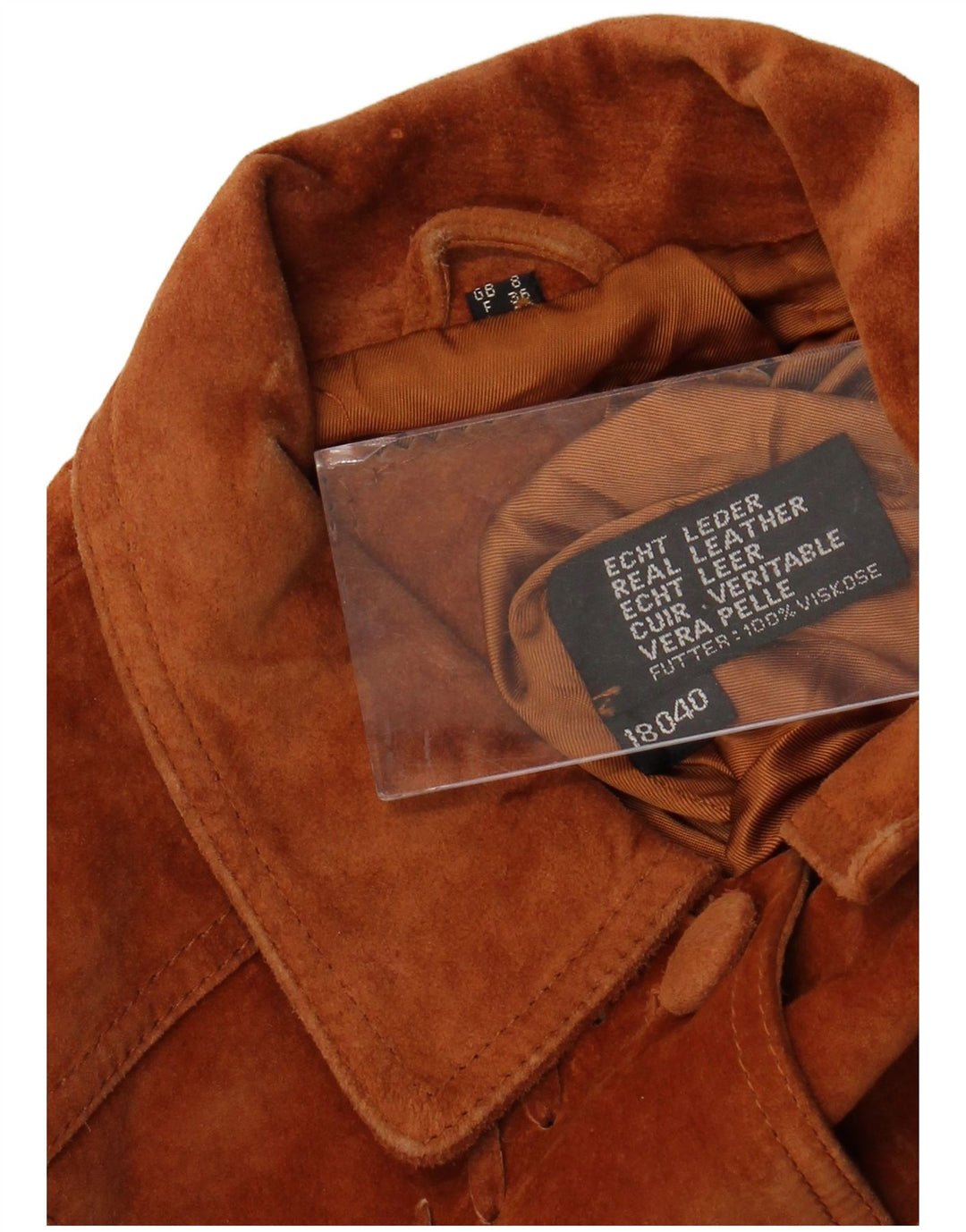 Jaqueta feminina VINTAGE de camurça grande Reino Unido 8 pequena couro marrom