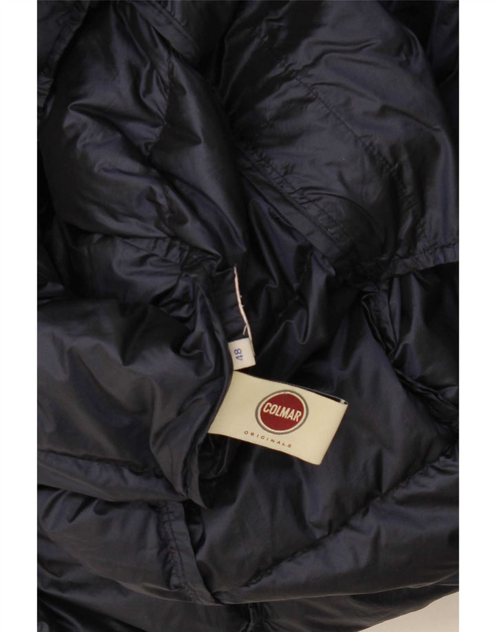 Casaco acolchoado com capuz feminino Colmar IT 48 XL azul marinho