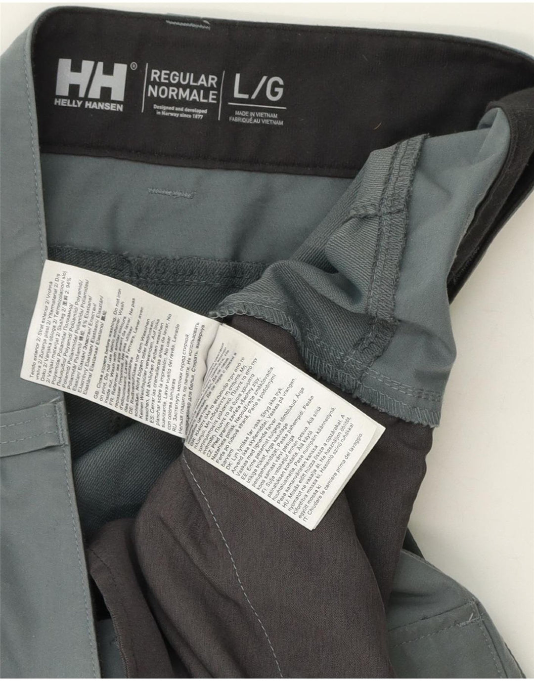 Helly Hansen Mens Slim Fit Cargo Calças Grande W34 L33 Cinza Colourblock