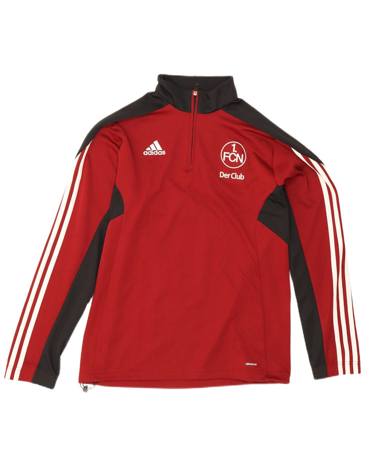 Adidas Mens Climacool Graphic Top Manga Longa Médio Vermelho Colorblock