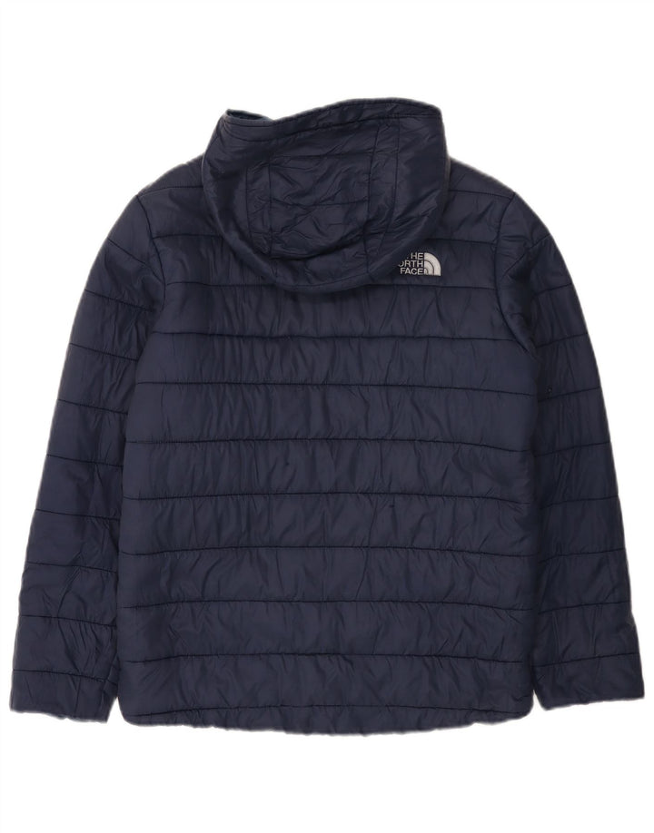 Jaqueta acolchoada com capuz para meninos THE NORTH FACE 11-12 anos grande azul marinho