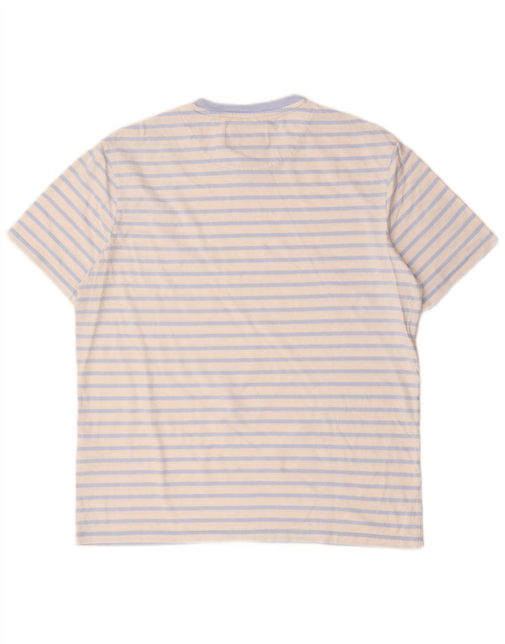Camiseta feminina LYLE & SCOTT grande algodão listrado branco