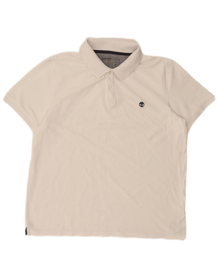 Camisa polo masculina Slim Fit TIMBERLAND 2XL algodão branco