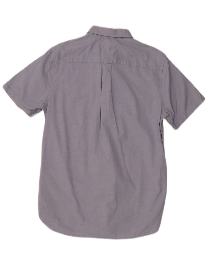 Camisa masculina Superdry manga curta regular fit médio azul algodão