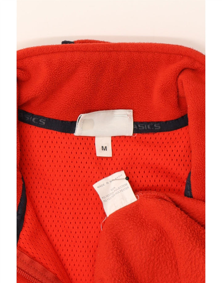 Asics Womens Zip Neck Fleece Jumper Médio Vermelho Poliéster