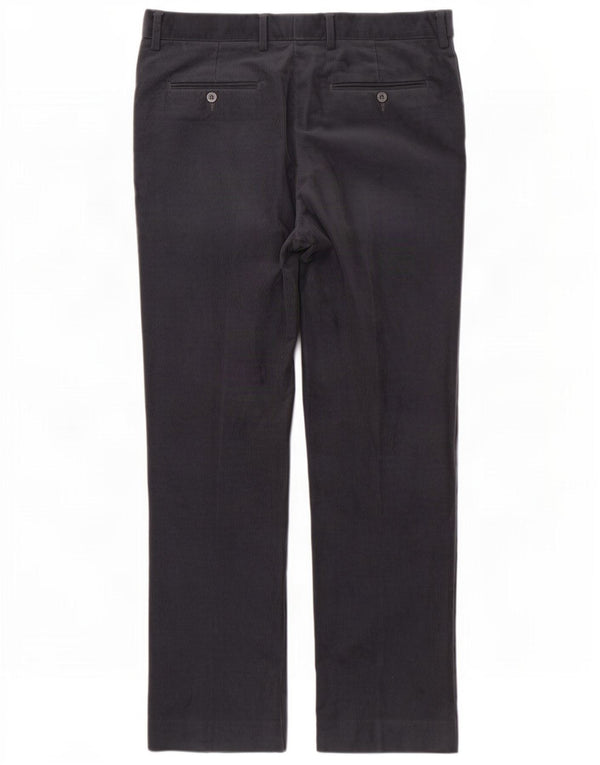 Calça masculina de veludo cotelê Marks & Spencer sob medida W36 L33 algodão cinza