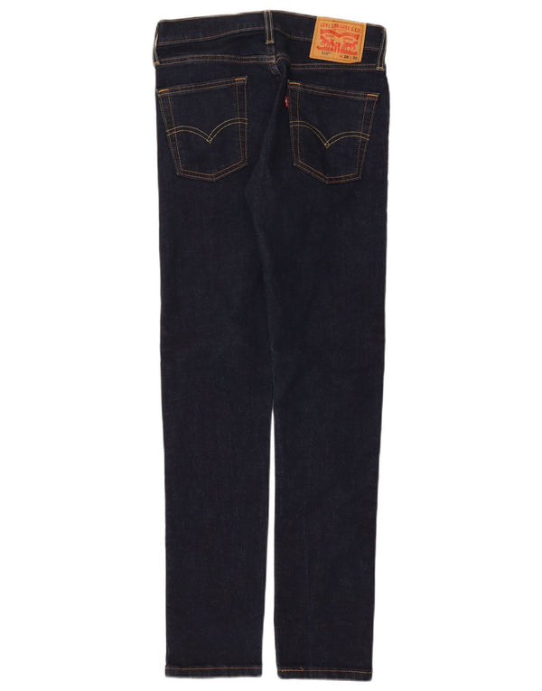 Levi's Masculino 510 Skinny Jeans W28 L32 Azul Marinho Algodão
