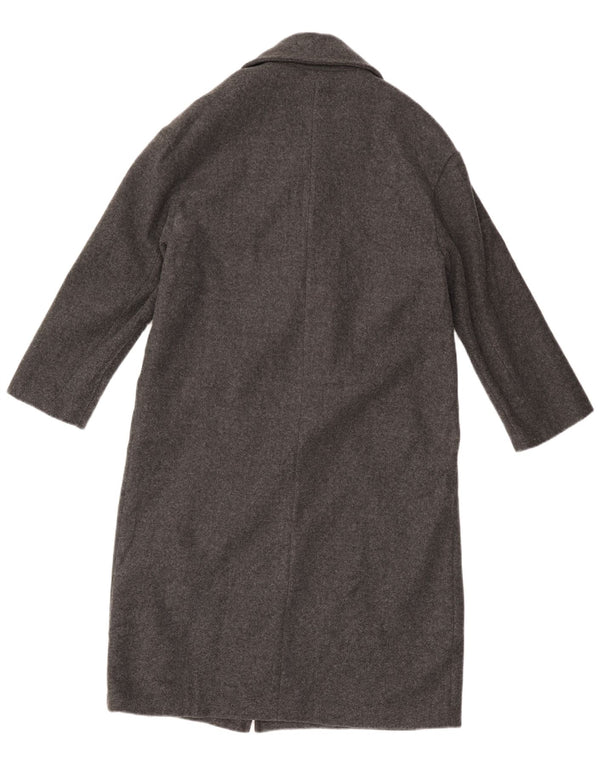 Casaco feminino oversized com peito duplo ZARA UK 6 XS cinza poliéster