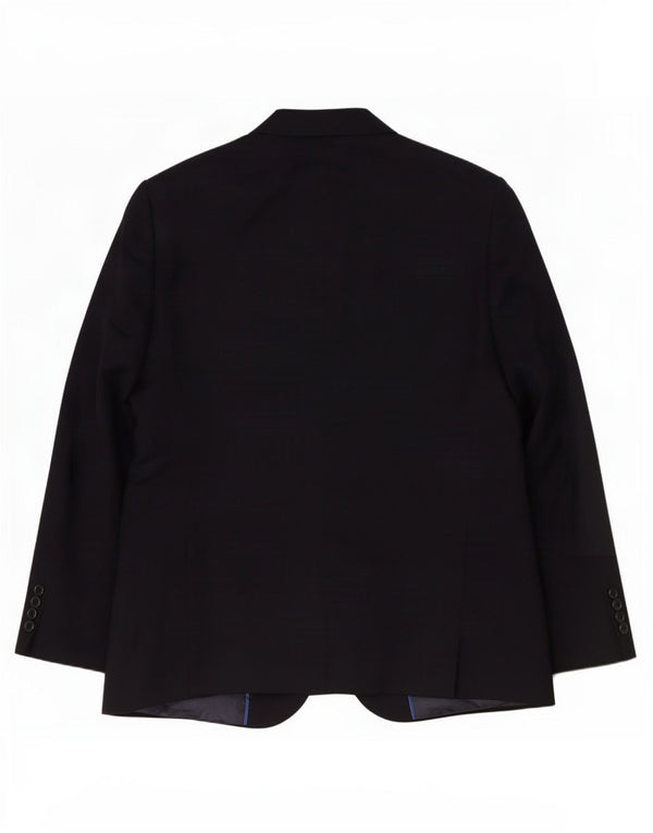 Jaqueta blazer masculina de 2 botões Marks & Spencer Reino Unido 44 XL azul marinho poliéster