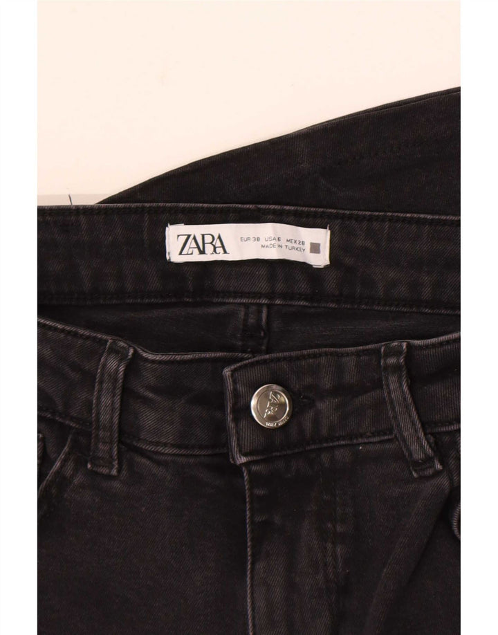 Zara Jeans feminino queimado EU 38 pequeno W28 L32 preto