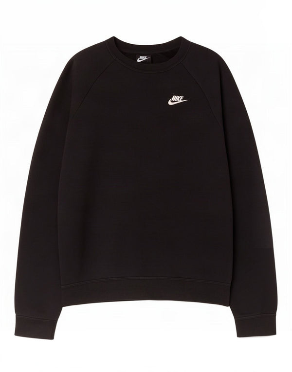 Nike Womens Oversized Sweatshirt Jumper UK 10 Pequeno Preto