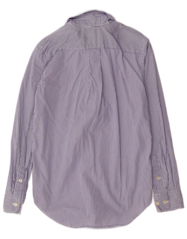 Ralph Lauren Camisa masculina 11-12 anos algodão listrado azul