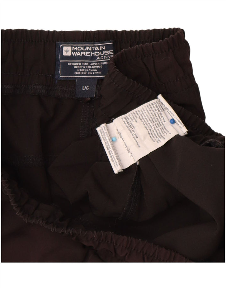 Shorts esportivos masculinos Mountain Warehouse grande poliéster preto