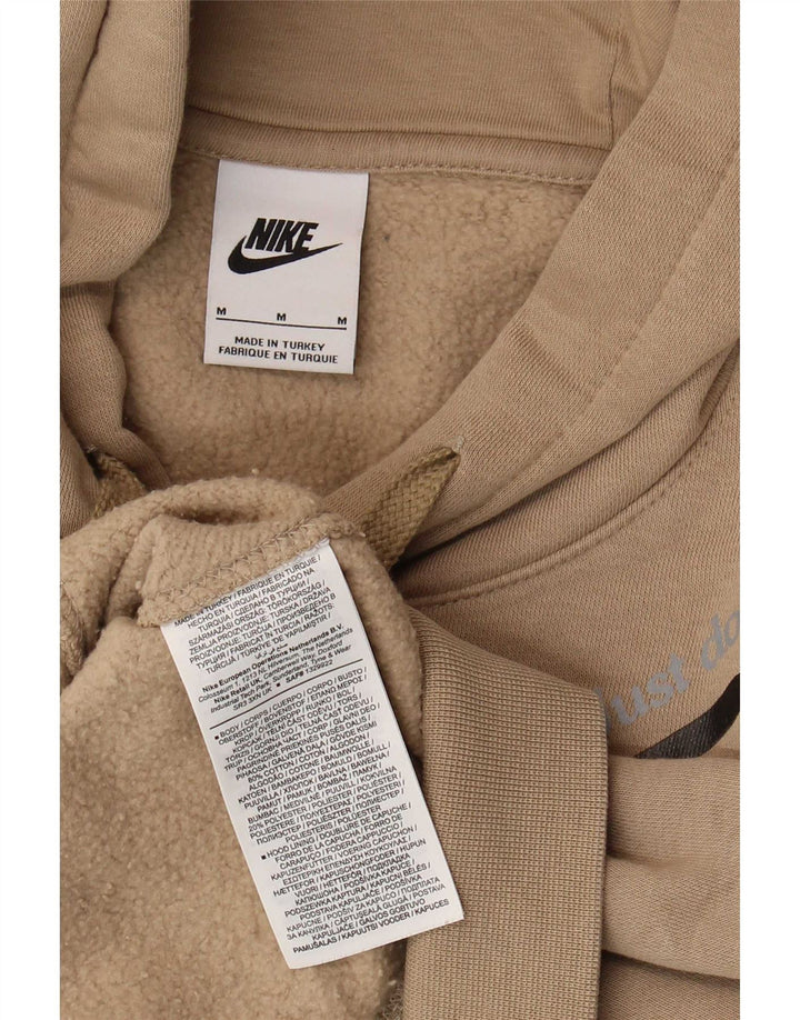 Jumper com capuz gráfico masculino Nike médio algodão bege