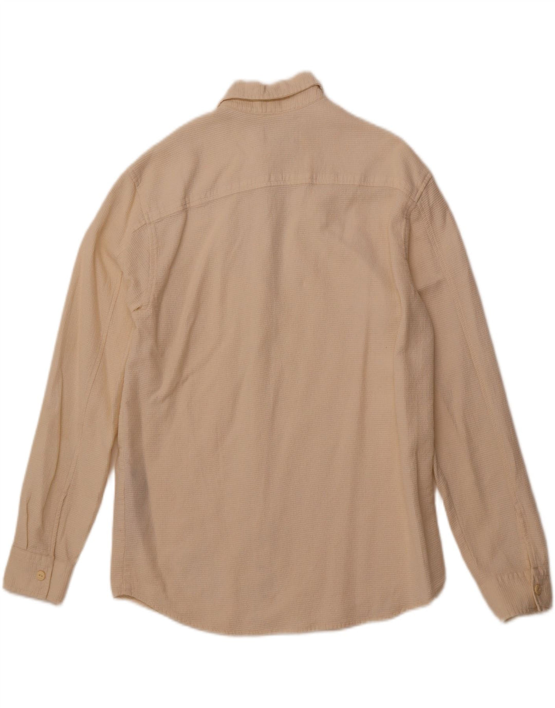 Camisa masculina PULL & BEAR pequena de algodão off white