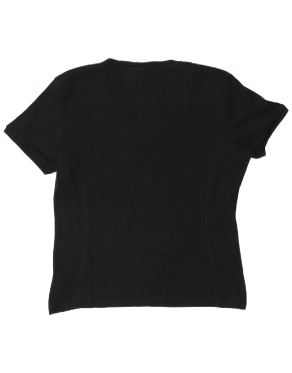 Camiseta feminina Champion UK 16 grande algodão preto