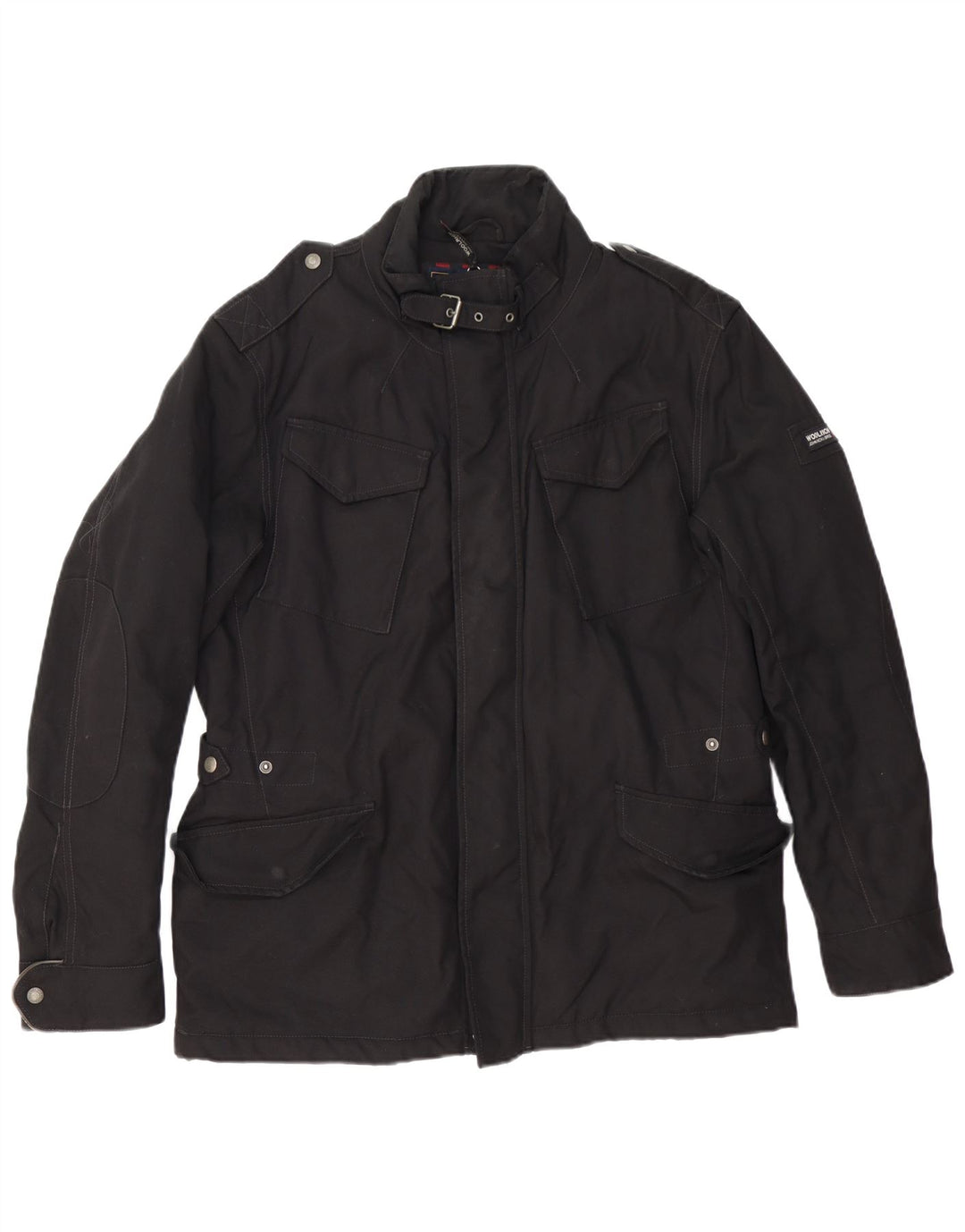 Jaqueta militar masculina Woolrich UK 40 grande preta