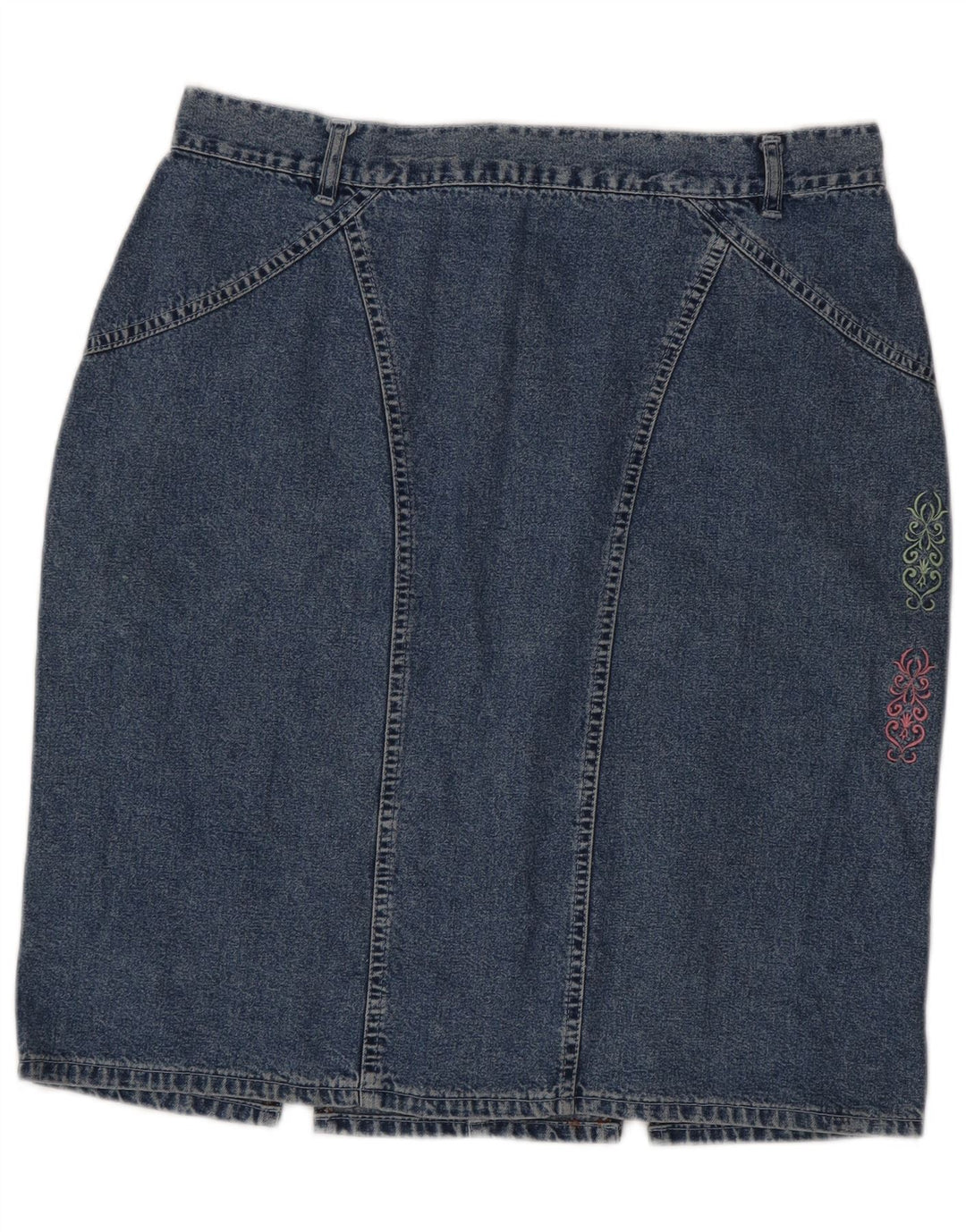 Saia jeans feminina CARLUCCI W34 grande azul paisley