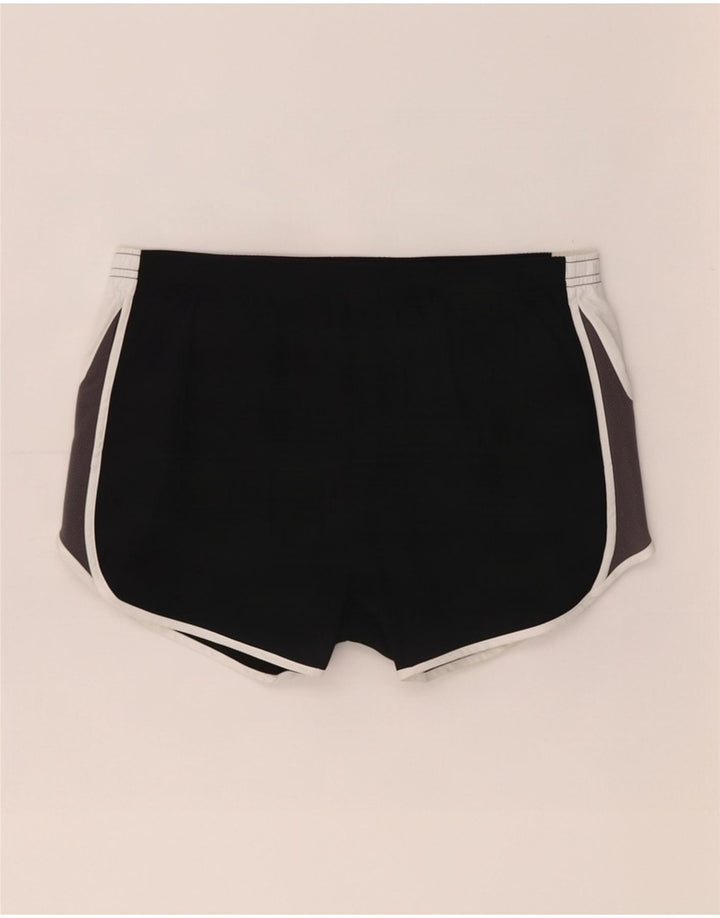 Shorts esportivos femininos Nike Dri Fit UK 14 médio preto colorblock poliéster