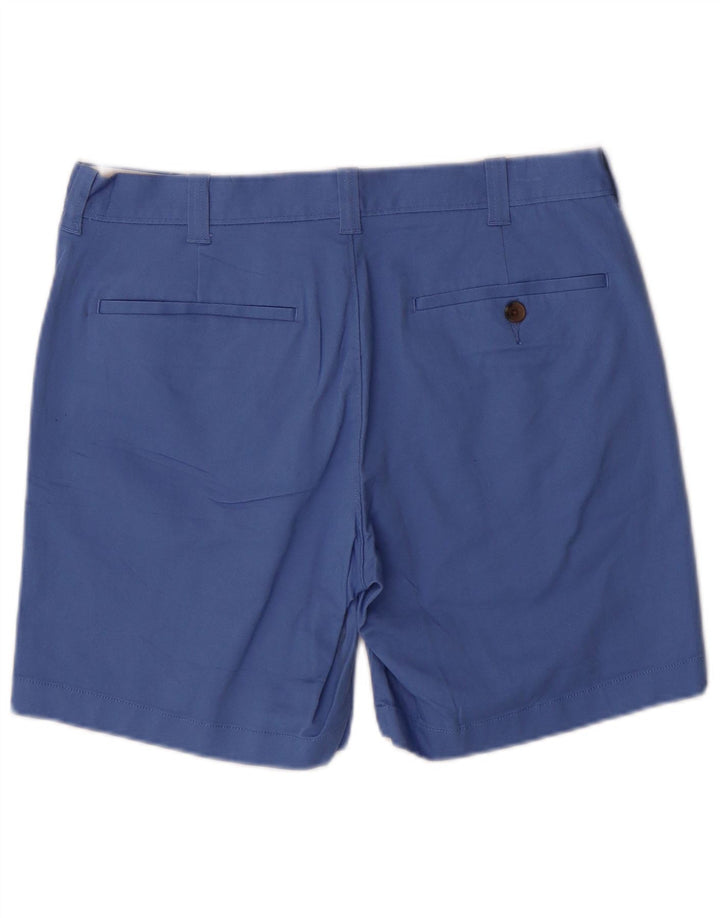 J. Crew Mens Chino Shorts W30 Médio Azul Algodão Clássico