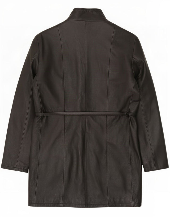 Casaco de couro feminino Divinissimi IT 46 grande preto