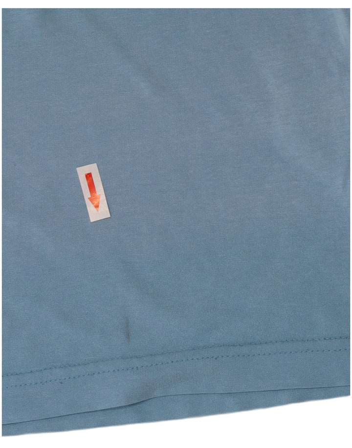 Camiseta gráfica masculina Kappa Top médio algodão azul