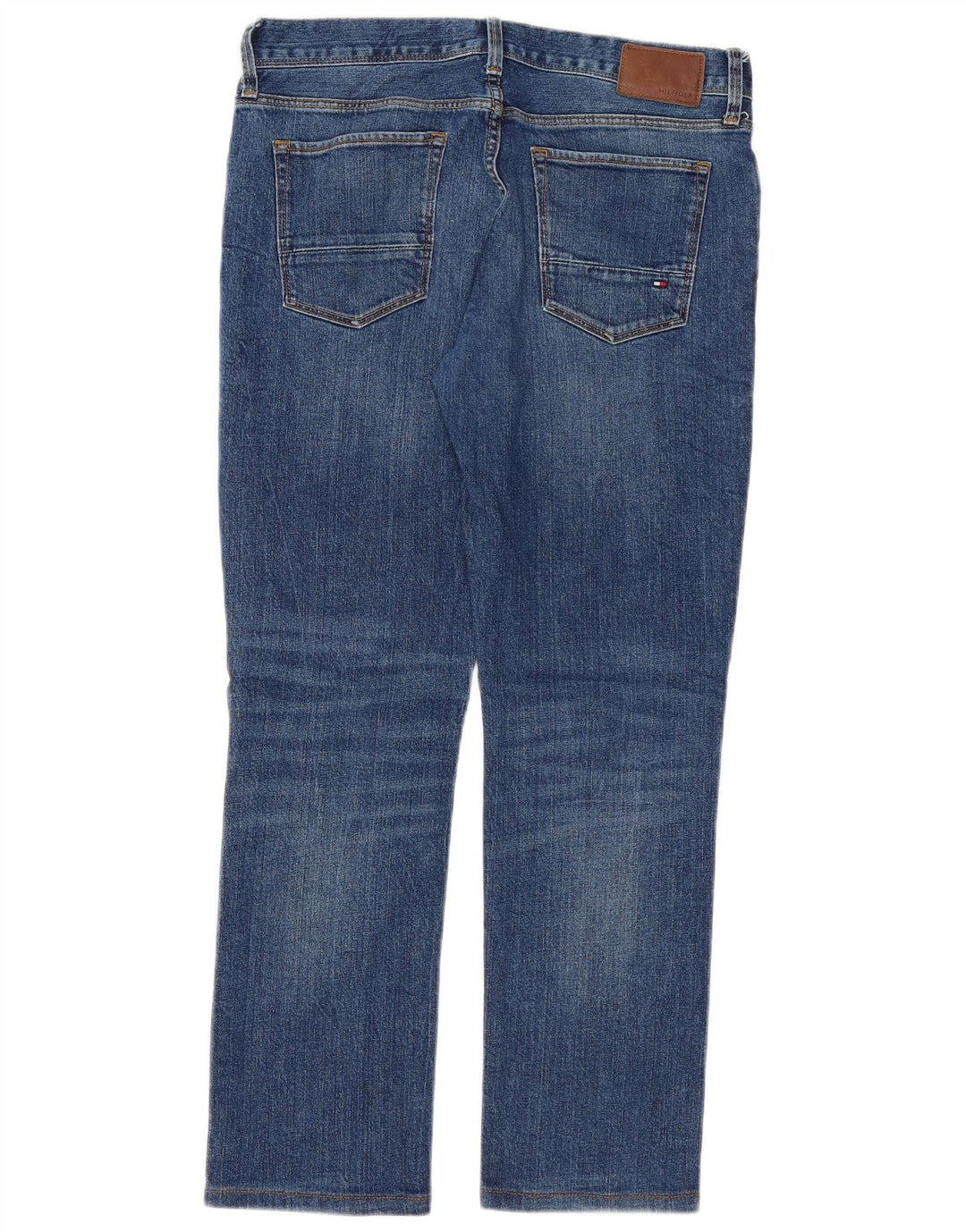 TOMMY HILFIGER Jeans reto masculino W30 L27 algodão azul