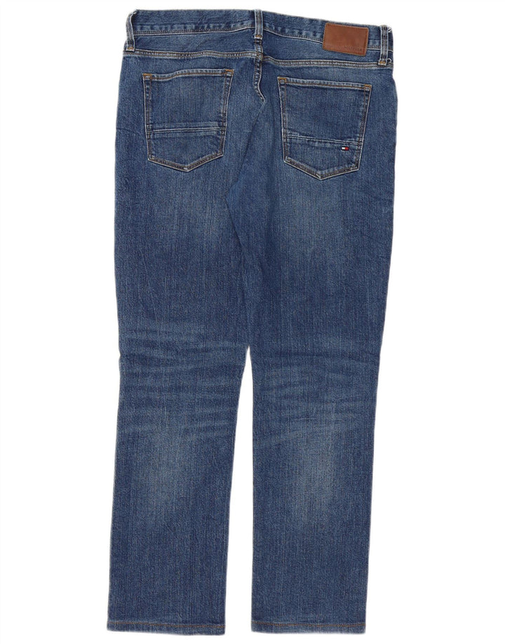 TOMMY HILFIGER Jeans reto masculino W30 L27 algodão azul