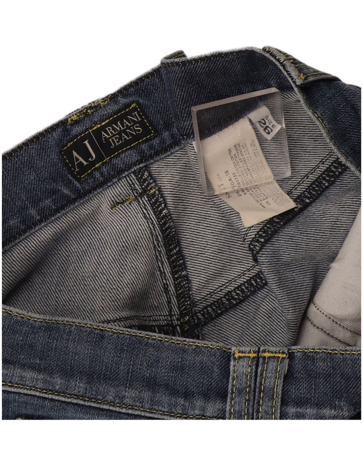 Armani feminino slim jeans W26 L29 algodão azul
