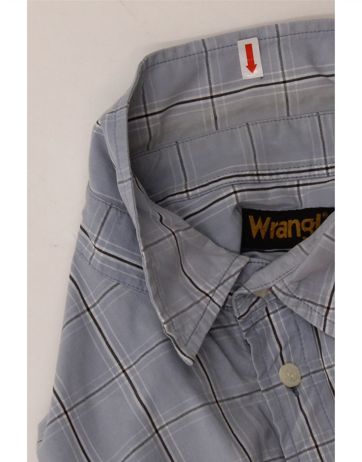 Camisa masculina WRANGLER XL algodão xadrez azul