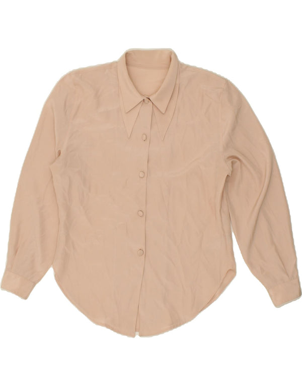 Blusa feminina VINTAGE UK 10 pequena bege
